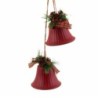 Christmas bauble Red Multicolour Metal Plastic Fibre Hoods 14 x 9 x 47 cm