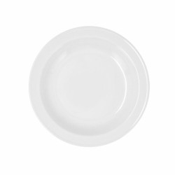 Deep Plate Bidasoa Glacial Ceramic White (23 cm) (Pack 6x)