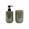 Bath Set DKD Home Decor Vintage Green PVC Stoneware 8 x 8 x 17,5 cm (2 Units)