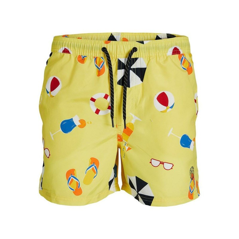 Men’s Bathing Costume Jack & Jones  BIG PRINTS 12227754 Yellow