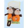 Rattle Cuddly Toy 2 Units Monkey 18 cm