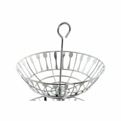 Fruit Bowl DKD Home Decor Silver Metal Plastic 28 x 28 x 40 cm