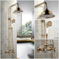 Shower Column ROUSSEAU Stainless steel Bronze