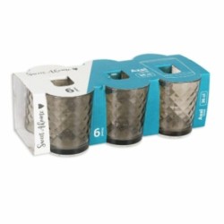 Set of glasses Sweet Ahome Diamonds Grey 360 ml 6 Pieces (4 Units)