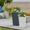 Plant pot Lechuza 40 x 40 x 40 cm Black Grey polypropylene Plastic Rectangular