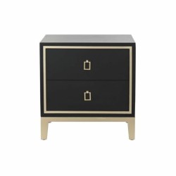 Nightstand DKD Home Decor Black Multicolour Golden Wood Metal 30 x 40 cm 50 x 40 x 53 cm