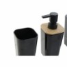 Bath Set DKD Home Decor Black Natural Bamboo Aluminium polystyrene 11,5 x 11,5 x 38 cm