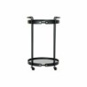 Side table DKD Home Decor Crystal Black Metal (47 x 46 x 71 cm)