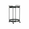 Side table DKD Home Decor Crystal Black Metal (47 x 46 x 71 cm)