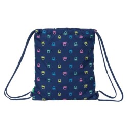 Backpack with Strings Benetton Cool Navy Blue 35 x 40 x 1 cm