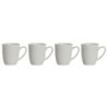 4 Piece Mug Set DKD Home Decor White Porcelain 330 ml 12 x 10 x 9 cm