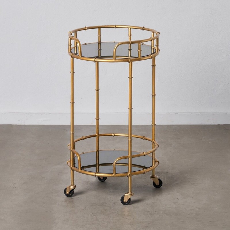 Kitchen Trolley 45 x 45 x 81,5 cm Crystal Golden Metal