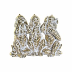 Decorative Figure DKD Home Decor Golden Resin Tropical Stripped 21 x 11 x 16,2 cm