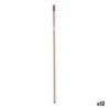 Broom handle Stripes 2,3 x 130 x 2,3 cm Red Metal (12 Units)