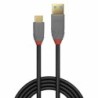 USB A to USB C Cable LINDY 36911 Black Anthracite