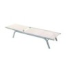 Sun-lounger DKD Home Decor reclining PVC Aluminium (191 x 58 x 98 cm)