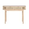 Console Home ESPRIT Yellow Golden Rattan Fir 100 x 40 x 76 cm