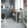 Kitchen Trolley Eco Trolley Melamin ABS White/Grey (80 x 39 x 87 cm)