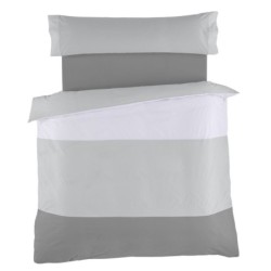 Duvet cover set Alexandra House Living White Grey Single 3 Pieces