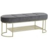 Bench DKD Home Decor Grey Golden Metal 120 x 40 x 45 cm