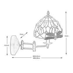 Wall Light Viro Belle Amber Amber Iron 60 W 25 x 32 x 28 cm