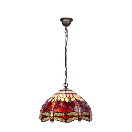 Ceiling Light Viro Belle Rouge Maroon Iron 60 W 30 x 125 x 30 cm