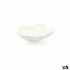 Snack tray Quid Select White Ceramic Flower (6 Units) (Pack 6x)