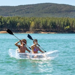 Inflatable Transparent Kayak with Accessories Paros InnovaGoods 312 cm 2 places