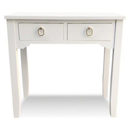 Hall Table with 2 Drawers Versa Kanna White Wood 25 x 78 x 78 cm