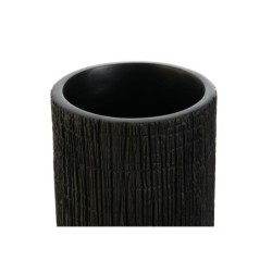 Vase Home ESPRIT Black Resin 10 x 10 x 30 cm (12 Units)