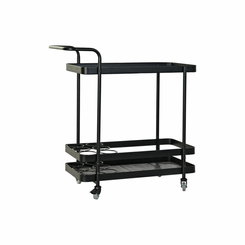 Multi-purpose Cart DKD Home Decor Black Metal Crystal (80 x 40 x 84 cm)