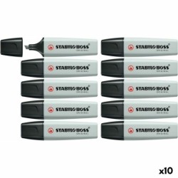 Fluorescent Marker Stabilo Boss Grey 10 Pieces