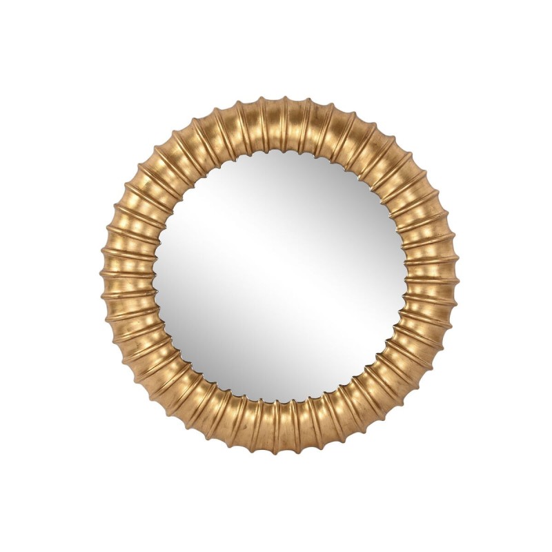 Wall mirror Home ESPRIT Golden Resin Mirror 95 x 10 x 95 cm