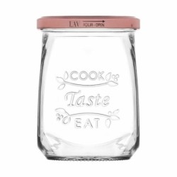 Transparent Glass Jar Inde Tasty 550 ml With lid (12 Units)