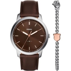 Men's Watch Fossil MINIMALIST SPECIAL PACK Brown (Ø 44 mm)