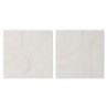 Wall Decoration Home ESPRIT White Modern Stripped 80 x 6 x 80 cm (2 Units)