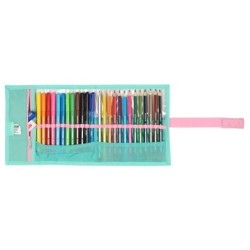 School Case with Accessories Vicky Martín Berrocal Mint paradise Mint (27 Pieces) (7 x 20 x 7 cm)