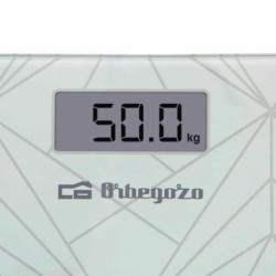 Digital Bathroom Scales Orbegozo PB 2218 White Glass