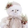 Christmas bauble Multicolour Plastic Polyfoam Fabric Snow Doll 15 x 11 x 18 cm