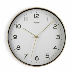 Wall Clock Versa Golden 30,5 x 4,3 x 30,5 cm Quartz Polyurethane