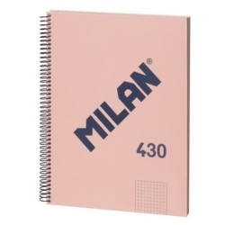 Notebook Milan 430 Pink A4 80 Sheets (3 Units)