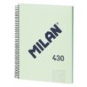 Notebook Milan 430 Green A4 80 Sheets (3 Units)