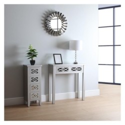 Hall Table with 2 Drawers Versa 1 Fir wood MDF Wood 25 x 78 x 78 cm