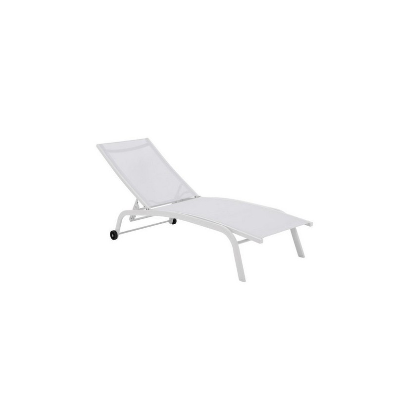 Sun-lounger DKD Home Decor With wheels PVC Aluminium (187,5 x 64 x 97 cm)