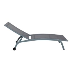 Sun-lounger DKD Home Decor PVC Aluminium (187,5 x 64 x 97 cm)