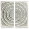 Wall Decoration DKD Home Decor 2 Pieces Silver Grey Modern Circles MDF Wood (90 x 2 x 90 cm)