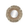 Wall mirror Home ESPRIT Teak Fibre Natural 120 x 120 x 9 cm