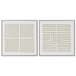 Painting Home ESPRIT White Beige Scandinavian 83 x 4,5 x 83 cm (2 Units)