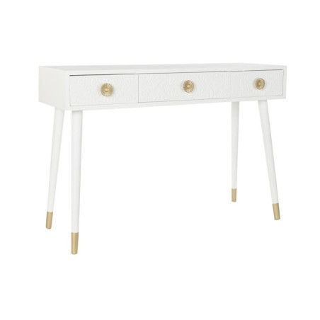 Console DKD Home Decor White Golden Fir MDF Wood 110 x 42,5 x 78 cm