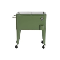 Portable Fridge DKD Home Decor 74 x 43 x 80 cm Steel Green polypropylene 56 L